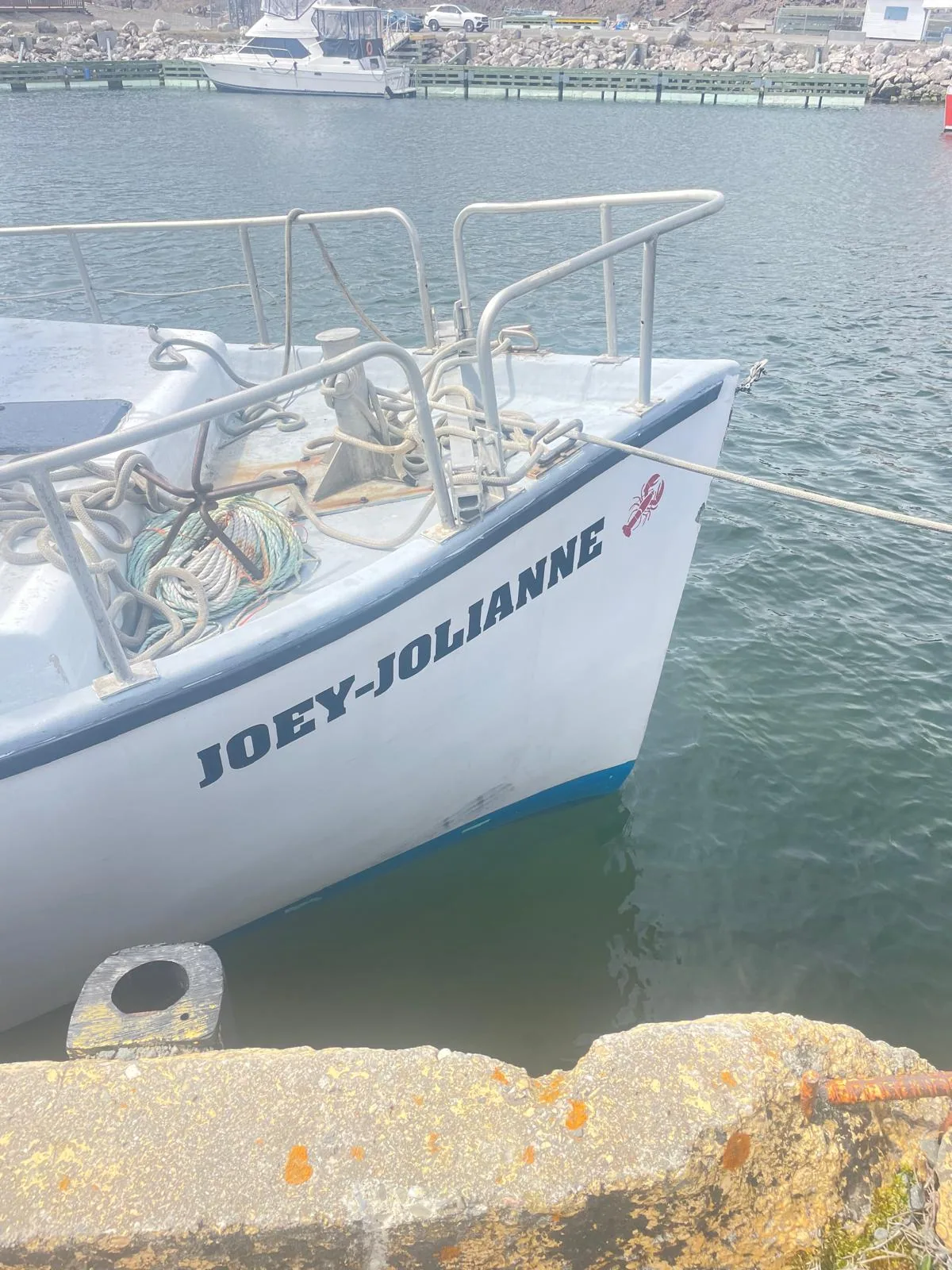 Fleet favourite – The Joey-Jolianne moored in the harbour.