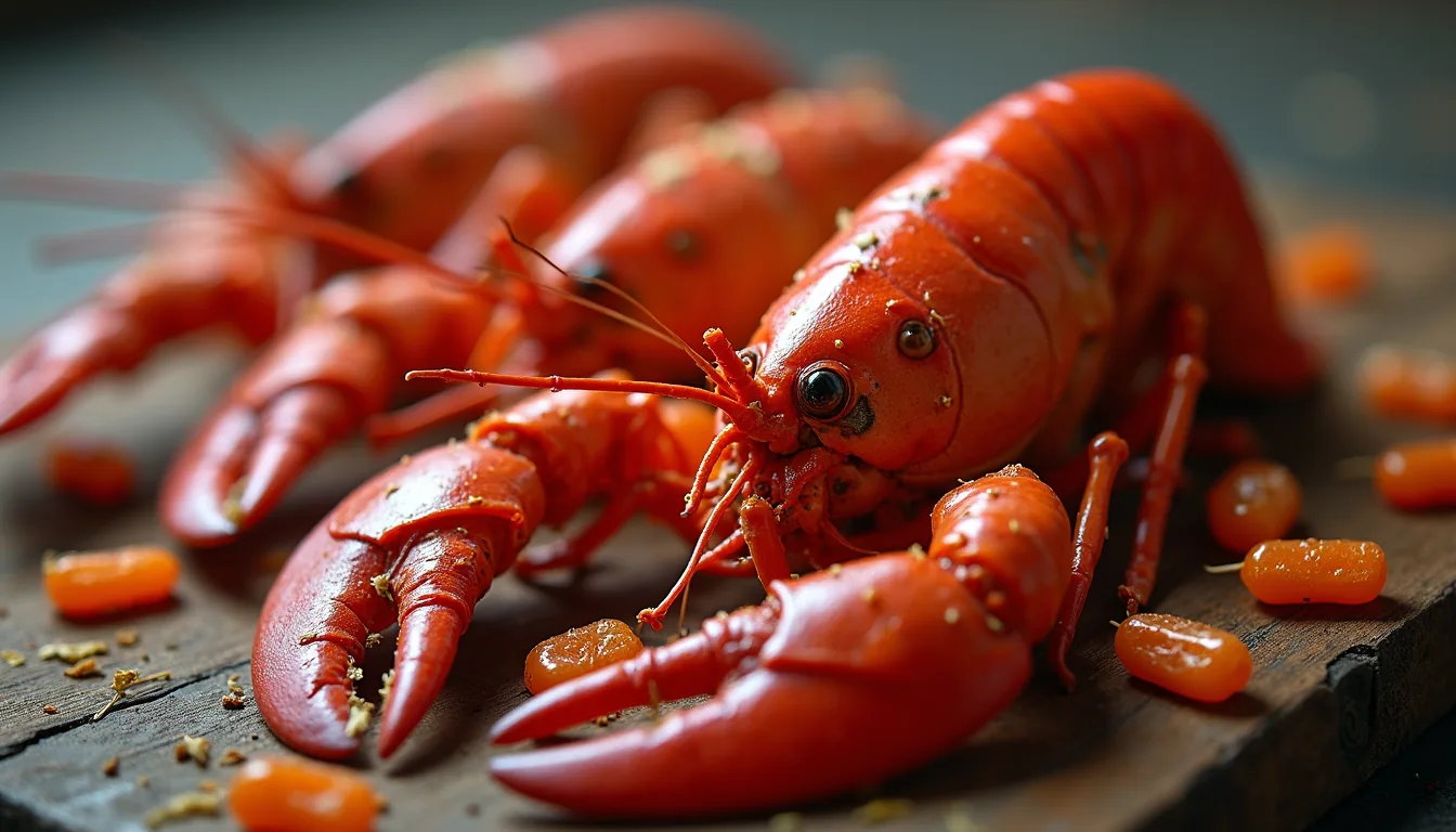 High angle view of eco-friendly lobster bait