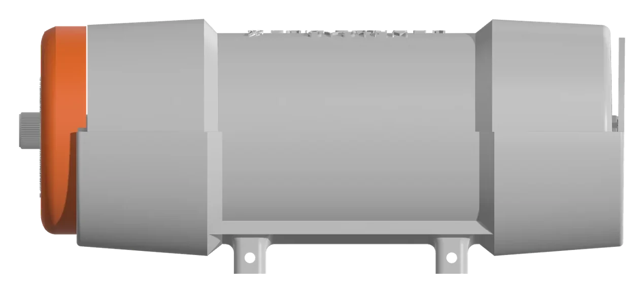 Bait Saviour Bait Container with white body and orange closing end