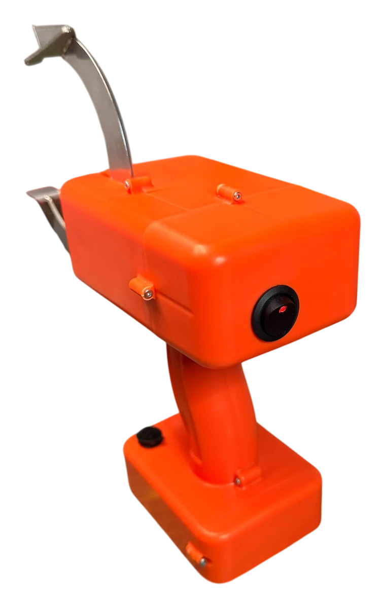 Orange e-bander powered lobster claw banding tool