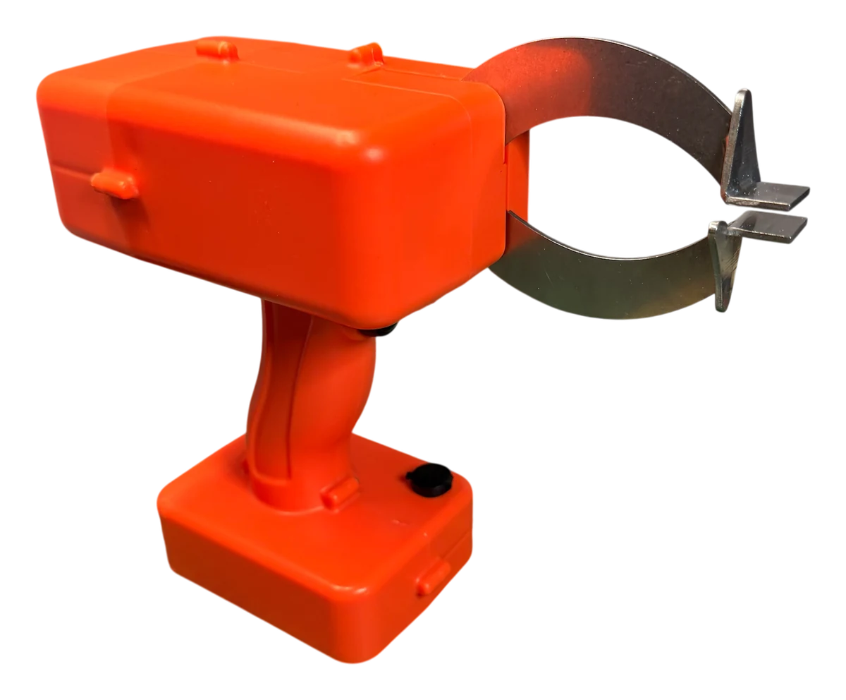 Orange e-bander electric lobster claw banding tool
